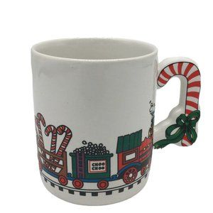 Christmas THE LOVE MUG Train Wreath Candy Collectable VINTAGE original box GIFT